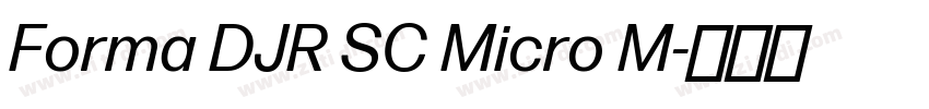 Forma DJR SC Micro M字体转换